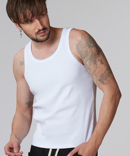 NO ID.（ノーアイディ）の「mta571-ﾌﾗｲｽﾀﾝｸﾄｯﾌﾟ（タンクトップ・メンズ・グレー/ブラック/ホワイト・2/1）」の18枚目の写真