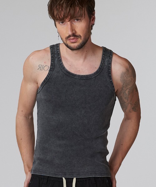 NO ID.（ノーアイディ）の「mta571-ﾌﾗｲｽﾀﾝｸﾄｯﾌﾟ（タンクトップ・メンズ・グレー/ブラック/ホワイト・2/1）」の15枚目の写真