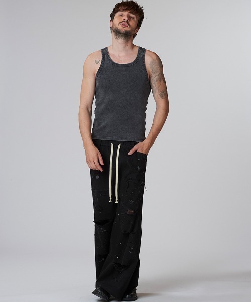 NO ID.（ノーアイディ）の「mta571-ﾌﾗｲｽﾀﾝｸﾄｯﾌﾟ（タンクトップ・メンズ・グレー/ブラック/ホワイト・2/1）」の14枚目の写真