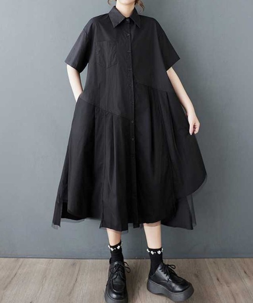 キャピタル　アシンメトリーワンピース アシンメトリーギャザーワンピース - オリーブグリーン | ZARA
