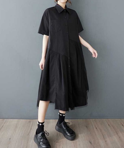 美品★   半袖　ワンピース mimigrant ワンピース レディース 半袖 夏 不二子 ベーシック