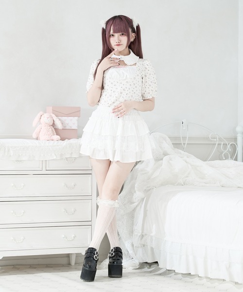 Pal elfy（パルエルフィー）の「襟付きエプロンプルオーバー（Tシャツ/カットソー・レディース・オフホワイト/グレー/ブラック・フリー）」の12枚目の写真