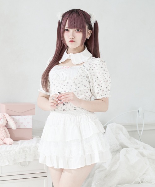 Pal elfy（パルエルフィー）の「襟付きエプロンプルオーバー（Tシャツ/カットソー・レディース・オフホワイト/グレー/ブラック・フリー）」の4枚目の写真