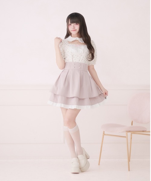 Pal elfy（パルエルフィー）の「襟付きエプロンプルオーバー（Tシャツ/カットソー・レディース・オフホワイト/グレー/ブラック・フリー）」の8枚目の写真
