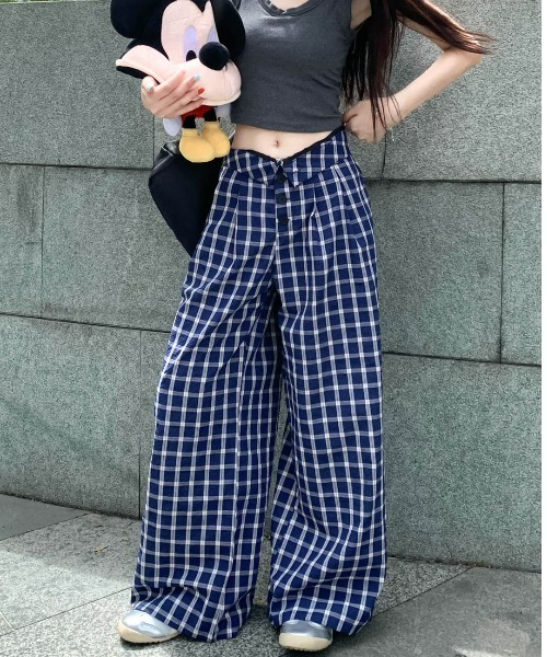 REBALANCE（リバランス）の「チェックワイドパンツ（その他パンツ・レディース・A・X-LARGE/LARGE/MEDIUM）」の9枚目の写真