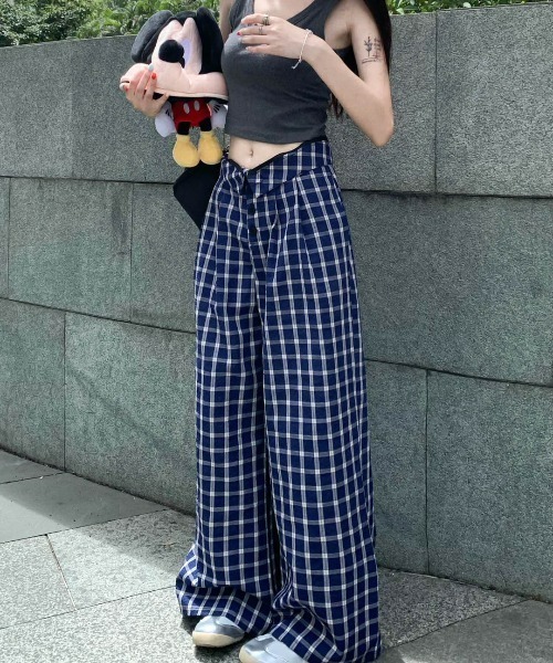 REBALANCE（リバランス）の「チェックワイドパンツ（その他パンツ・レディース・A・X-LARGE/LARGE/MEDIUM）」の11枚目の写真