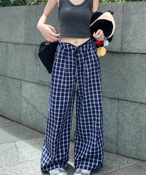 REBALANCE（リバランス）の「チェックワイドパンツ（その他パンツ・レディース・A・X-LARGE/LARGE/MEDIUM）」の12枚目の写真