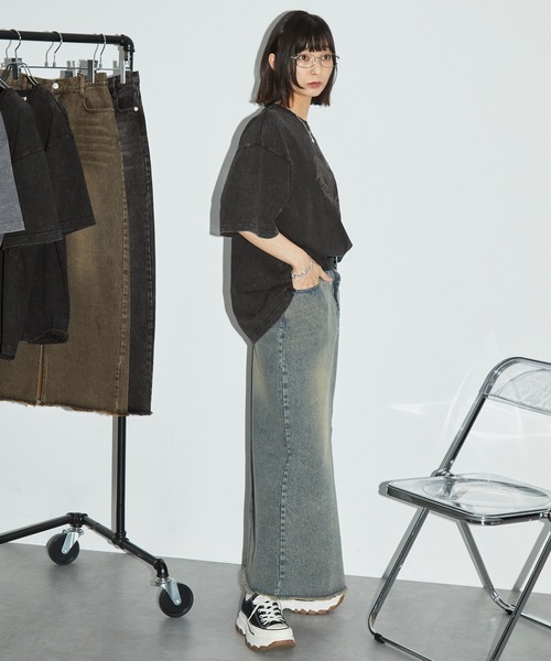 Anchor Smith(アンカー スミス)の「ヴィンテージスノーウォッシュ加工 グラフィック半袖Tシャツ(Tシャツ/カットソー・レディース・ブラック/ブラック系/ダークネイビー/ブラウン/ブラック系1・M/L)」の12枚目の写真