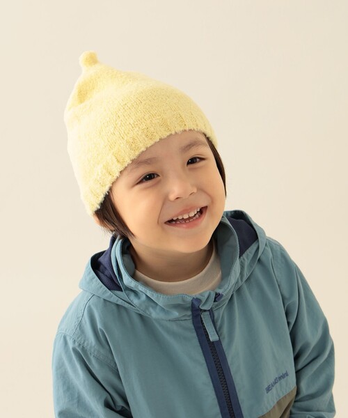 BEAMS mini（ビームスミニ）の「マシュマロ ビーニー 2025FW（ニットキャップ/ビーニー・キッズ・レッド系その他4/イエロー系その他3/グレー・S(50-52㎝)/M(52-54㎝)）」の2枚目の写真