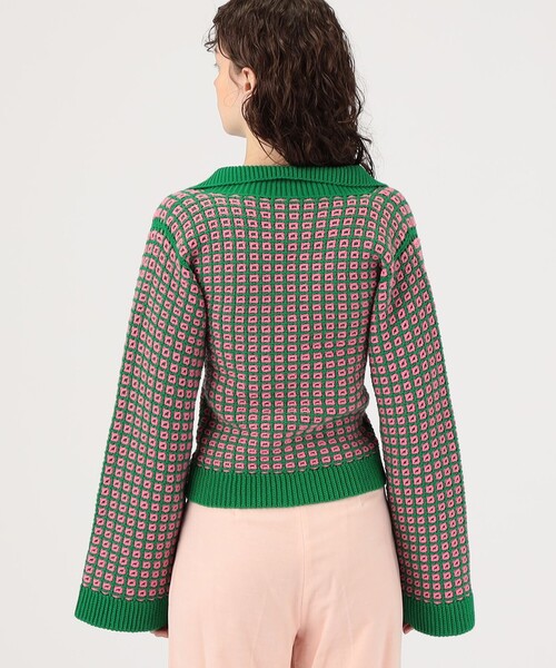 ニット セーター MOZHDEH MATIN SQUARE POLO スキッパーニット レディース セール】MOZHDEH MATIN SQUARE POLO スキッパーニット（ニット