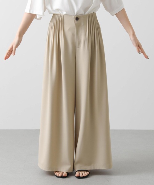 Gready Brilliant(グレディブリリアン)の「ピンタックワイドパンツ(その他パンツ・レディース・ブラック/ベージュ・38)」の16枚目の写真