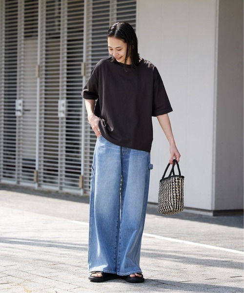 JOURNAL STANDARD（ジャーナルスタンダード）の「《追加2》汗ジミ防止天竺ビッグT（Tシャツ/カットソー・レディース・ブラック系その他/ベージュ/チャコールグレー/ホワイト・FREE）」の20枚目の写真