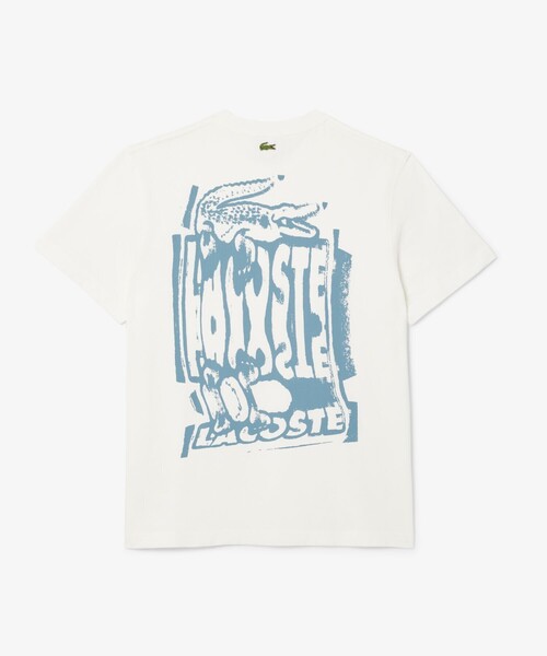 LACOSTE(ラコステ)の「ステンシルバックプリントTシャツ(Tシャツ/カットソー・メンズ・オフホワイト/ダークブルー・2/4/3/5)」の6枚目の写真