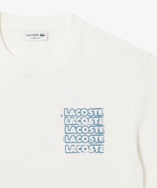 LACOSTE(ラコステ)の「ステンシルバックプリントTシャツ(Tシャツ/カットソー・メンズ・オフホワイト/ダークブルー・2/4/3/5)」の7枚目の写真