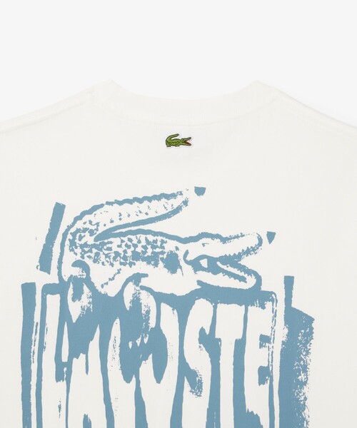 LACOSTE(ラコステ)の「ステンシルバックプリントTシャツ(Tシャツ/カットソー・メンズ・オフホワイト/ダークブルー・2/4/3/5)」の8枚目の写真