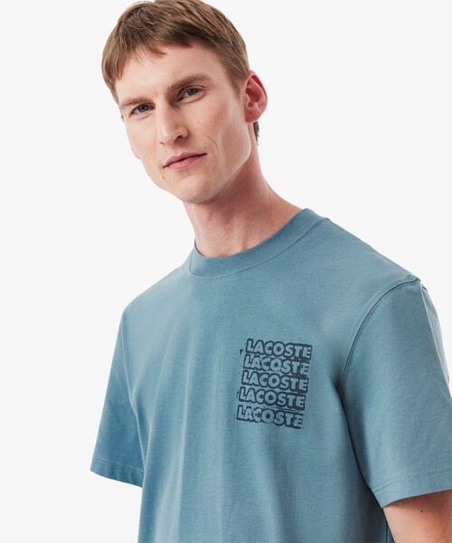 LACOSTE(ラコステ)の「ステンシルバックプリントTシャツ(Tシャツ/カットソー・メンズ・オフホワイト/ダークブルー・2/4/3/5)」の11枚目の写真
