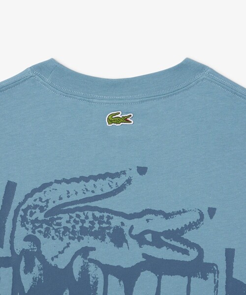 LACOSTE(ラコステ)の「ステンシルバックプリントTシャツ(Tシャツ/カットソー・メンズ・オフホワイト/ダークブルー・2/4/3/5)」の15枚目の写真