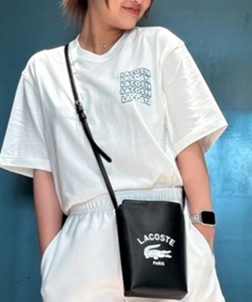 LACOSTE(ラコステ)の「ステンシルバックプリントTシャツ(Tシャツ/カットソー・メンズ・オフホワイト/ダークブルー・2/4/3/5)」の2枚目の写真