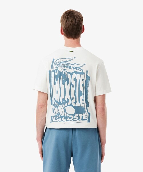 LACOSTE(ラコステ)の「ステンシルバックプリントTシャツ(Tシャツ/カットソー・メンズ・オフホワイト/ダークブルー・2/4/3/5)」の17枚目の写真