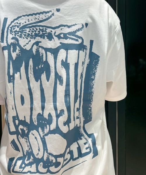 LACOSTE(ラコステ)の「ステンシルバックプリントTシャツ(Tシャツ/カットソー・メンズ・オフホワイト/ダークブルー・2/4/3/5)」の21枚目の写真