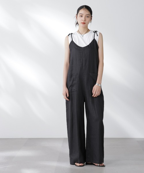 RITA ROW(リタロウ)の「RITA ROW/BEAM JUMPSUIT(つなぎ/オールインワン・レディース・ブラック・S)」の1枚目の写真