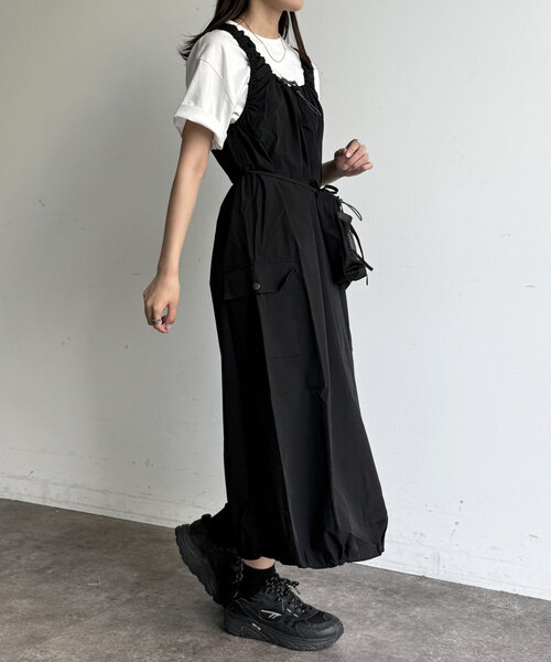 CPCM（シーピーシーエム）の「【フェス2点セット】ストレッチナイロンパッカブルワンピース（ワンピース・レディース・アイボリー/ブラック/チャコールグレー・FREE）」の13枚目の写真