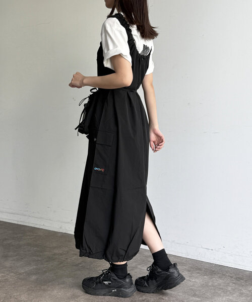 CPCM（シーピーシーエム）の「【フェス2点セット】ストレッチナイロンパッカブルワンピース（ワンピース・レディース・アイボリー/ブラック/チャコールグレー・FREE）」の14枚目の写真