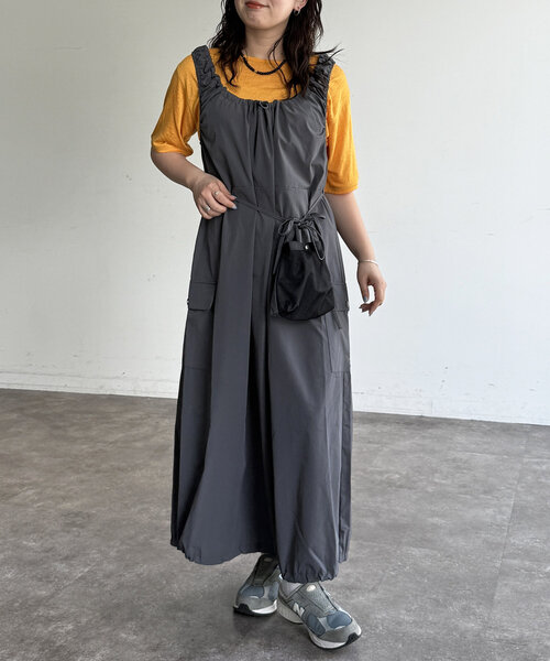CPCM（シーピーシーエム）の「【フェス2点セット】ストレッチナイロンパッカブルワンピース（ワンピース・レディース・アイボリー/ブラック/チャコールグレー・FREE）」の18枚目の写真