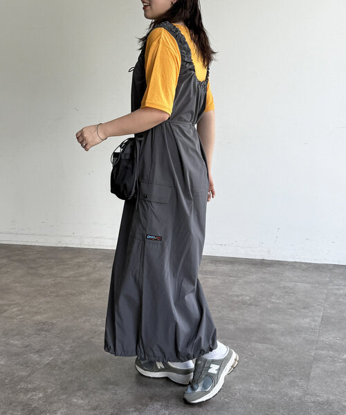 CPCM（シーピーシーエム）の「【フェス2点セット】ストレッチナイロンパッカブルワンピース（ワンピース・レディース・アイボリー/ブラック/チャコールグレー・FREE）」の19枚目の写真