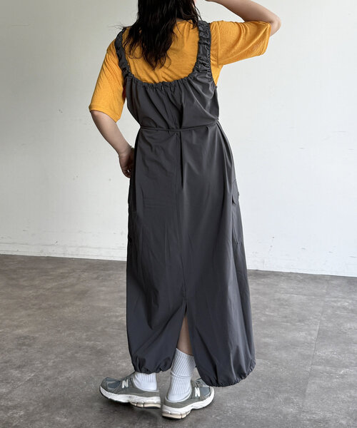 CPCM（シーピーシーエム）の「【フェス2点セット】ストレッチナイロンパッカブルワンピース（ワンピース・レディース・アイボリー/ブラック/チャコールグレー・FREE）」の20枚目の写真