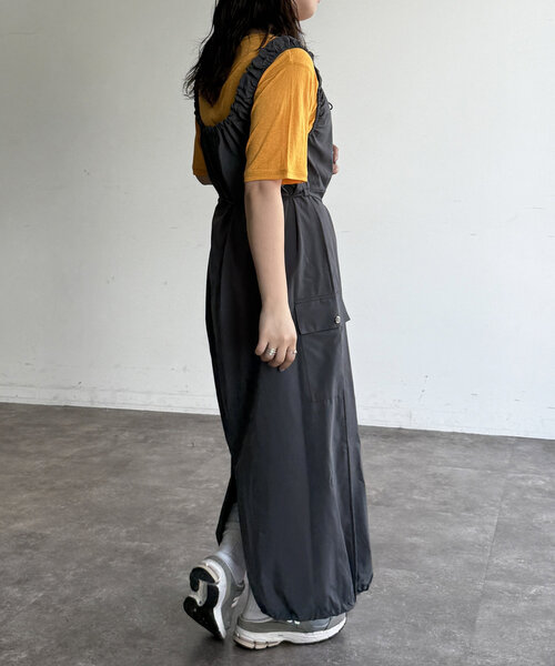CPCM（シーピーシーエム）の「【フェス2点セット】ストレッチナイロンパッカブルワンピース（ワンピース・レディース・アイボリー/ブラック/チャコールグレー・FREE）」の21枚目の写真