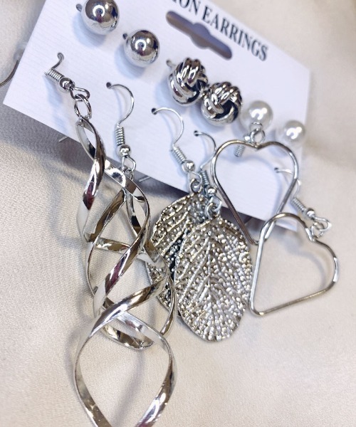 ハンドメイドピアス6点セット ハンドメイド】夏ピアス セット販売 ピアス（フック・チェーン