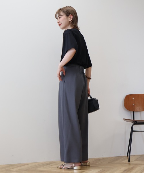 AMERICAN HOLIC(アメリカンホリック)の「シアーボックスTシャツ(Tシャツ/カットソー・レディース・ライトブルー/ブラック/オフホワイト/ブラウン・L/M)」の14枚目の写真
