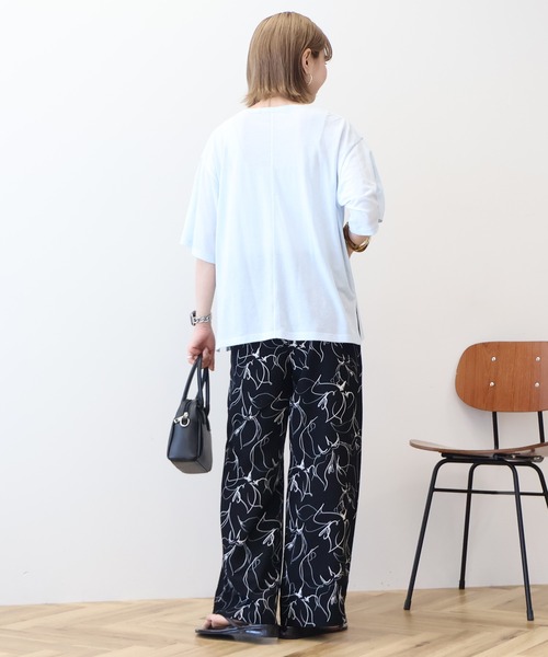 AMERICAN HOLIC(アメリカンホリック)の「シアーボックスTシャツ(Tシャツ/カットソー・レディース・ライトブルー/ブラック/オフホワイト/ブラウン・L/M)」の19枚目の写真