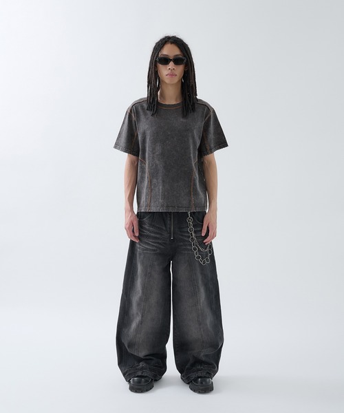 ANDER HUNK（アンダーハンク）の「Overdyed Stitch Design T-shirt / オーバーダイステッチデザインTシャツ（Tシャツ/カットソー・メンズ・グレー系/グレー/ブラック系/ブラック・SMALL/MEDIUM/LARGE）」の11枚目の写真