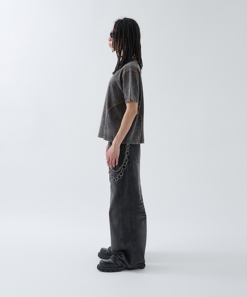 ANDER HUNK（アンダーハンク）の「Overdyed Stitch Design T-shirt / オーバーダイステッチデザインTシャツ（Tシャツ/カットソー・メンズ・グレー系/グレー/ブラック系/ブラック・SMALL/MEDIUM/LARGE）」の12枚目の写真