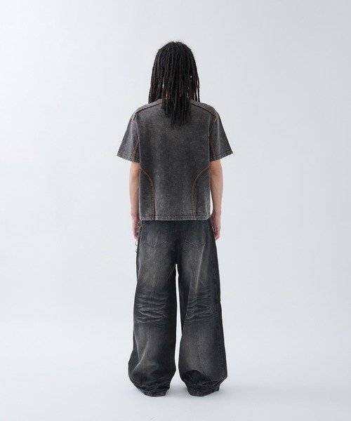 ANDER HUNK（アンダーハンク）の「Overdyed Stitch Design T-shirt / オーバーダイステッチデザインTシャツ（Tシャツ/カットソー・メンズ・グレー系/グレー/ブラック系/ブラック・SMALL/MEDIUM/LARGE）」の13枚目の写真