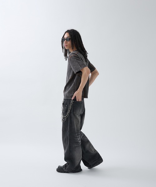 ANDER HUNK（アンダーハンク）の「Overdyed Stitch Design T-shirt / オーバーダイステッチデザインTシャツ（Tシャツ/カットソー・メンズ・グレー系/グレー/ブラック系/ブラック・SMALL/MEDIUM/LARGE）」の19枚目の写真