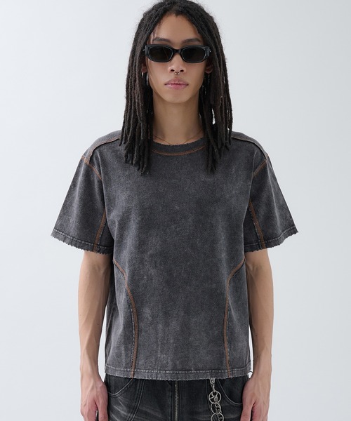 ANDER HUNK（アンダーハンク）の「Overdyed Stitch Design T