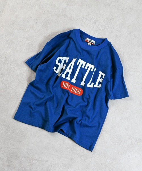 LSP WOW（エルエスピーワオ）の「【LSP WOW!】プリント半袖Tee（Tシャツ/カットソー・キッズ・ラベンダー/イエロー/ベージュ/ネイビー/ピンク/ブルー/アイボリー/ブラック/ライトブルー・80/90/100/110/120/130）」の6枚目の写真