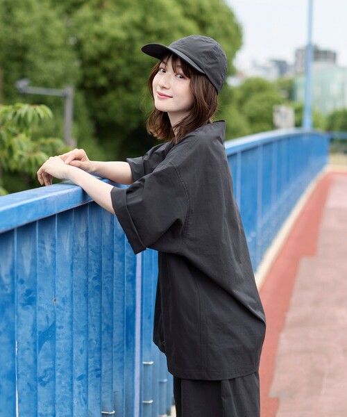 coen（コーエン）の「ハイカーテックライトウェイトノーカラーシャツ【洗濯機洗い可・２WAYストレッチ・防シワ】（シャツ/ブラウス・メンズ・ブラック/ブラウン/ダークグレー・S/M/L/XL）」の21枚目の写真