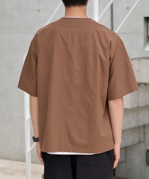 coen（コーエン）の「ハイカーテックライトウェイトノーカラーシャツ【洗濯機洗い可・２WAYストレッチ・防シワ】（シャツ/ブラウス・メンズ・ブラック/ブラウン/ダークグレー・S/M/L/XL）」の13枚目の写真