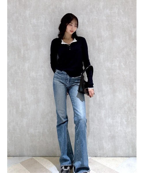 MVS L/BLU FLARE(L)（デニムパンツ）｜MOUSSY（マウジー）の
