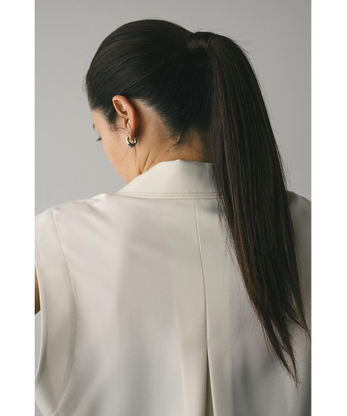 STYLEMIXER（スタイルミキサー）の「ステッチラインステンカラーベスト（ベスト・レディース・アイボリー/ネイビー・FREE）」の13枚目の写真