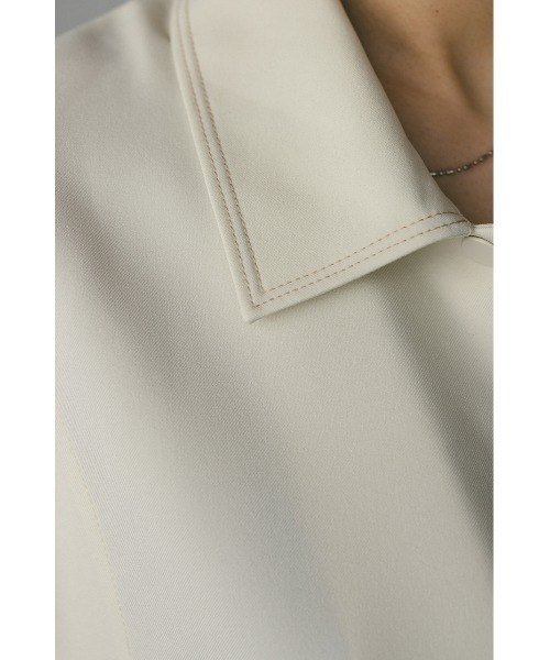 STYLEMIXER（スタイルミキサー）の「ステッチラインステンカラーベスト（ベスト・レディース・アイボリー/ネイビー・FREE）」の14枚目の写真