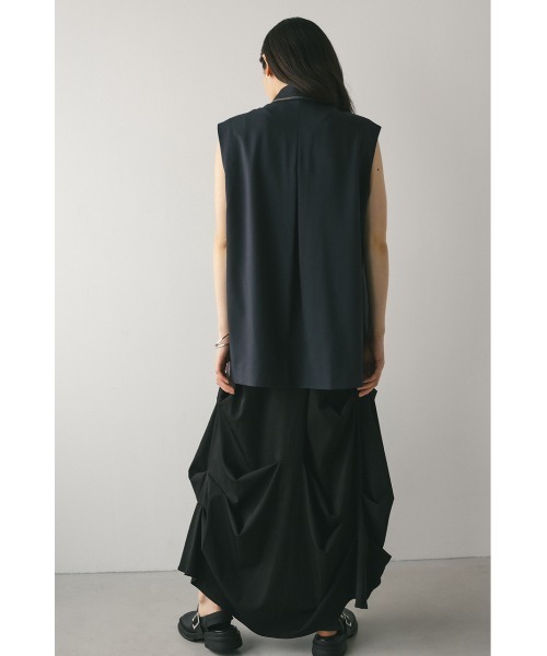 STYLEMIXER（スタイルミキサー）の「ステッチラインステンカラーベスト（ベスト・レディース・アイボリー/ネイビー・FREE）」の17枚目の写真