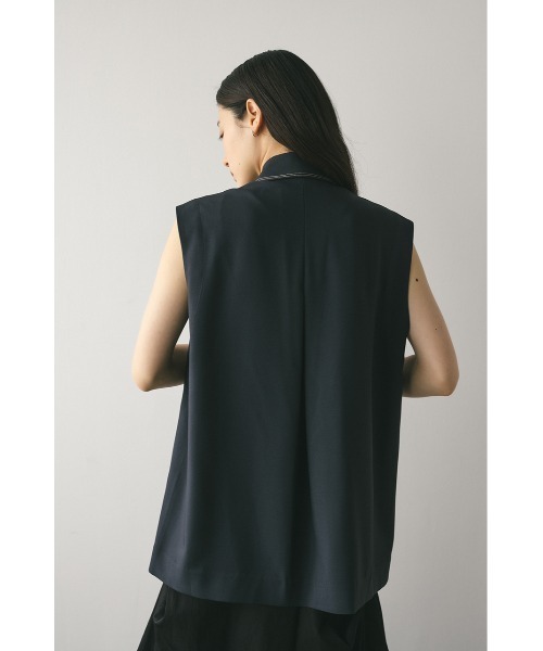 STYLEMIXER（スタイルミキサー）の「ステッチラインステンカラーベスト（ベスト・レディース・アイボリー/ネイビー・FREE）」の21枚目の写真