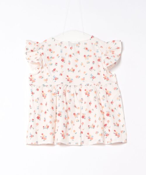 i-dare（アイディア）の「【i-dare】花柄 フリル フレンチ スリーブ ブラウス（シャツ/ブラウス・レディース・レッド/ブルー・X-LARGE/MEDIUM/LARGE）」の3枚目の写真