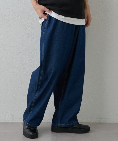 paradigm(パラダイム)の「【paradigm】ライトオンスデニムイージーパンツ(デニムパンツ・メンズ・スカイブルー/ブルー・SMALL/MEDIUM/LARGE)」の1枚目の写真