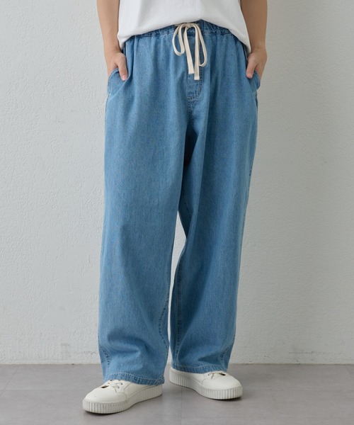 paradigm(パラダイム)の「【paradigm】ライトオンスデニムイージーパンツ(デニムパンツ・メンズ・スカイブルー/ブルー・SMALL/MEDIUM/LARGE)」の2枚目の写真
